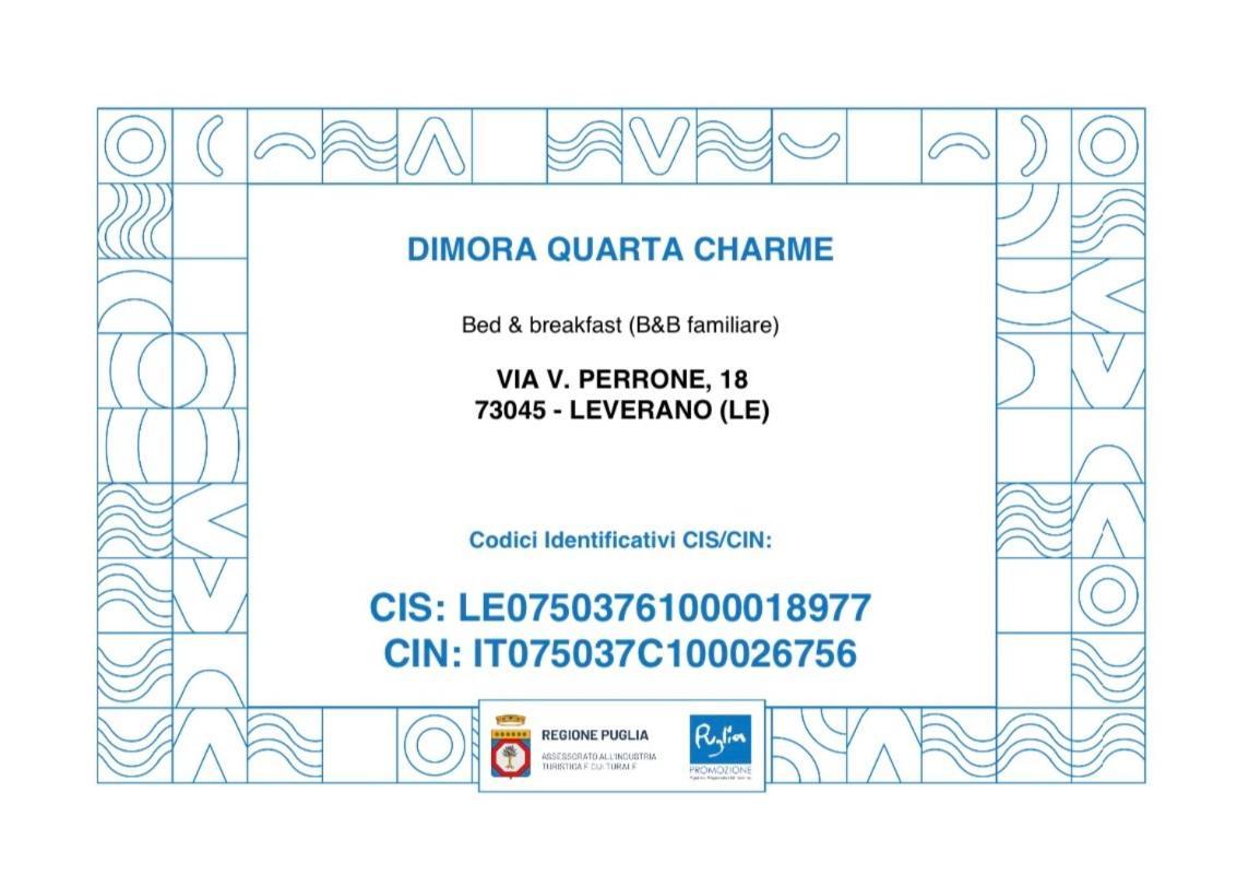 Charme B&B Dimora Quarta Leverano Εξωτερικό φωτογραφία